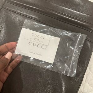 Gucci Brown Leather Interior with Beige Suede Lining